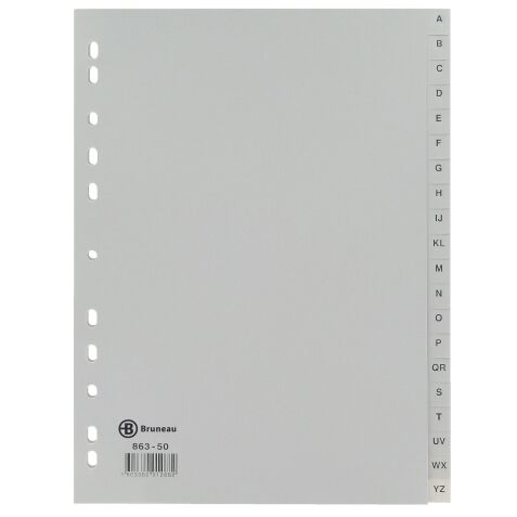 JMB set of alphabetical dividers, polypropylene, A4, 20 divisions