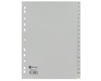 Intercalaire A4 polypropylène gris Bruneau 20 onglets alphabétiques gris - 1 jeu