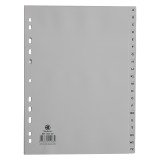Intercalaire A4 polypropylène gris Bruneau 20 onglets alphabétiques gris - 1 jeu