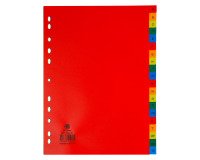 JMB set of alphabetical dividers, polypropylene, colour, A4, 20 divisions