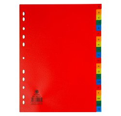 Separadores polipropileno A-Z A4 20 divisiones multicolor Bruneau