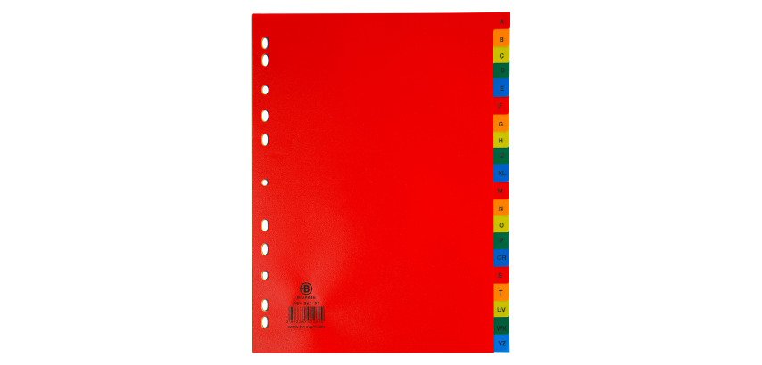 JMB set of alphabetical dividers, polypropylene, colour, A4, 20 divisions