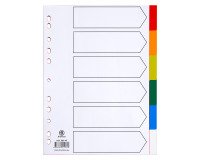 JMB set of dividers, A4, polypropylene, 6 divisions
