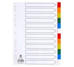Separadores de polipropileno A4 12 divisiones colores Bruneau