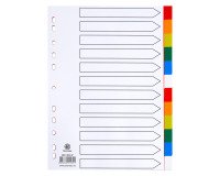 JMB set of dividers, A4, polypropylene, 12 divisions