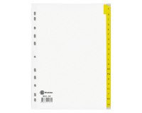 JMB set of alphabetical dividers, Bristol board with Mylar tabs, A4, 20 divisions