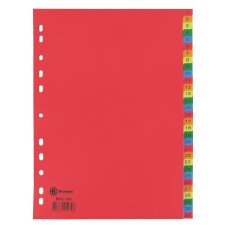 Subject dividers numeric 31 divisions polypropylene colour A4 JMB