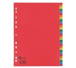 Intercalaire A4 polypropylène coloré Bruneau 31 onglets numériques multicolores - 1 jeu