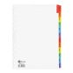 Intercalaire A4 carte bristol blanche Bruneau 12 onglets mensuels multicolores - 1 jeu