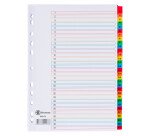 Separadores numéricos cartulina Bristol Blanca A4 Bruneau 31 pestañas multicolor
