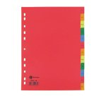 Intercalaire A4 polypropylène coloré Bruneau 12 onglets mensuels multicolores - 1 jeu