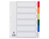 Set maxi tabbladen polypropyleen kleur 6 onderverdelingen JMB