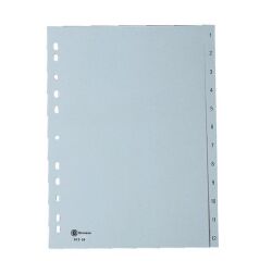 Set maxi tabbladen numeriek polypropyleen 12 onderverdelingen JMB