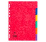 Set of coloured dividers A4 Bruneau 6 neutral tabs