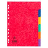 Set of coloured dividers A4 Bruneau 6 neutral tabs