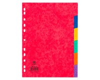 Set of coloured dividers A4 Bruneau 6 neutral tabs