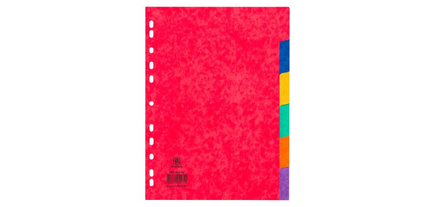 Set of coloured dividers A4 Bruneau 6 neutral tabs
