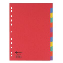 JMB set of 12 dividers, A4, glossy cardboard, colour