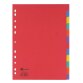 Intercalaire A4 carte lustrée colorée Bruneau 12 onglets neutres multicolores - 1 jeu