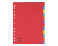 JMB set of 12 dividers, A4, glossy cardboard, colour