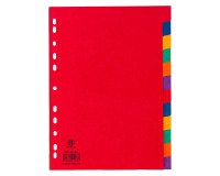 JMB set of 12 dividers, A4, glossy cardboard, colour