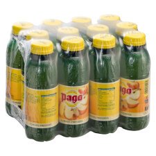 Packung 12 Flaschen Apfelsaft Pago 33 cl