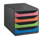 Module de classement Exacompta Big Box 4 tiroirs coffre noir
