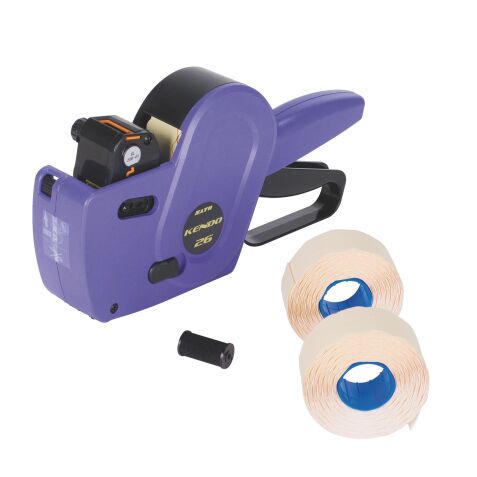Pak etiketteertang Kendo met 8 + 2 etiketteerrollen en 1 inktrol
