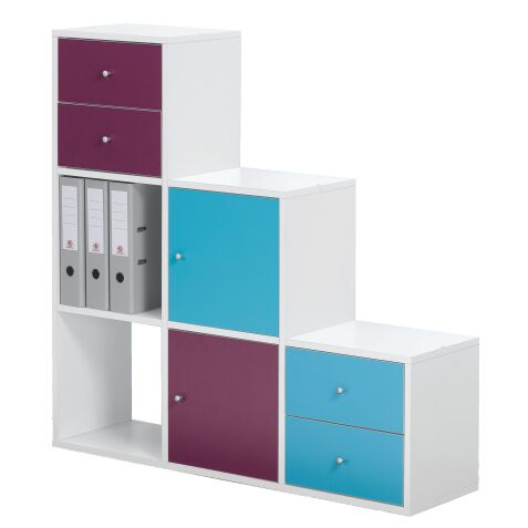 Libreria 6 caselle scalare Bianco 1.041 x 292 x 1.039 mm