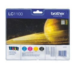 Brother LC1100 Pack cartouche de 4 couleurs pour imprimante jet d'encre