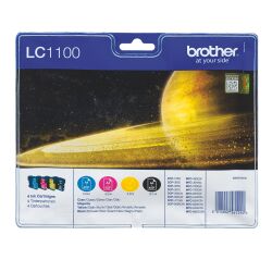 Brother LC1100 Pack cartouche de 4 couleurs pour imprimante jet d'encre