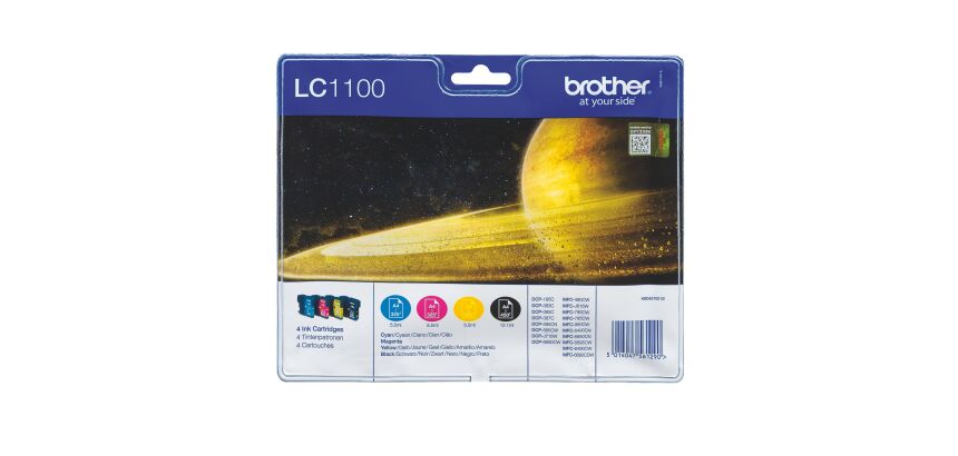 Brother LC1100 Pack cartouche de 4 couleurs pour imprimante jet d'encre