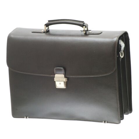 Leather briefcase, 3 cases
