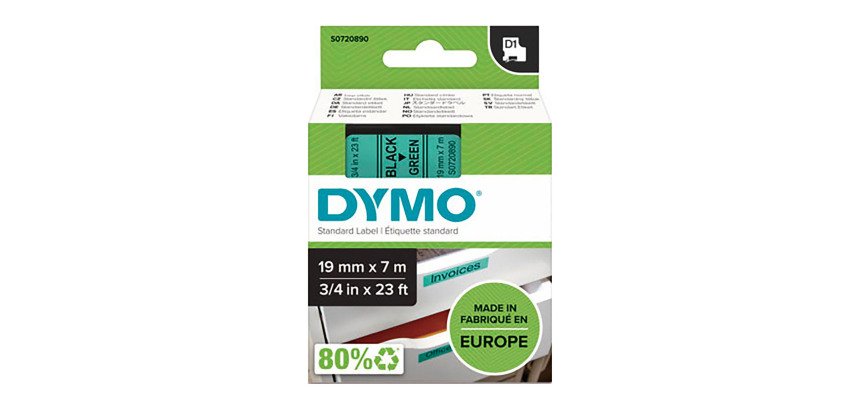 Cinta Dymo D1 escritura negra Ancho 19 mm x 7 m