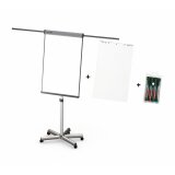 Packung mobiler Flipchart mit 3 Pfoten + 5 standard Papierblöcke + 4 Prockey Uni-Ball Stifte