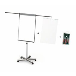 Pack paperboard - chevalet mobile Universal triangle + 5 blocs standards + 4 marqueurs Prockey Uni-Ball