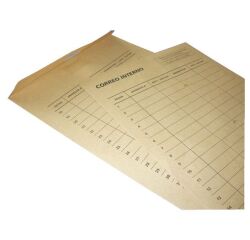 Sobres para correo interno 260 x 360 mm Kraft marrón 120 g Sam - Caja de 100