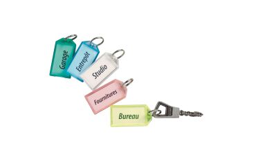 Sleutelhanger geassorteerde transparante kleuren - Doos van 50