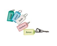 Sleutelhanger geassorteerde transparante kleuren - Doos van 50