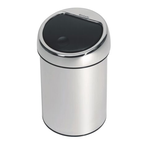 Papelera mural redonda 3 litros Brabantia Touch-bin inox brillante