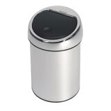 Poubelle murale 3 litres Brabantia Touch-bin ronde inox brillant