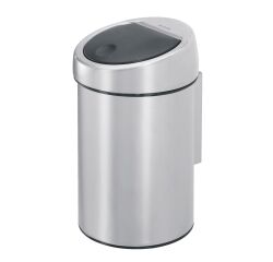 Papelera mural redonda 3 litros Brabantia Touch-bin inox mate