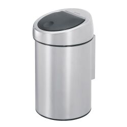 Poubelle murale 3 litres Brabantia Touch-bin ronde, inox