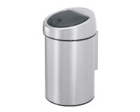 Poubelle murale 3 litres Brabantia Touch-bin ronde inox mat