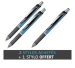 Pack 2 + 1 stylos Pentel Energel BL 77