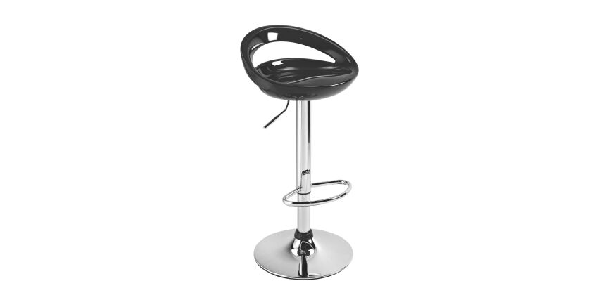 Tabouret haut Disco coque échancrée