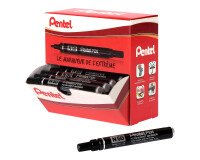 Pack de 30 rotuladores permanentes indelébles Pentel N50 punta de bolígrafo 4,3 mm negros + 6 gratis