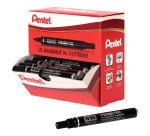 Pack de 30 marqueurs permanents indélébiles Pentel N50 pointe ogive 4,3 mm noirs + 6 offerts