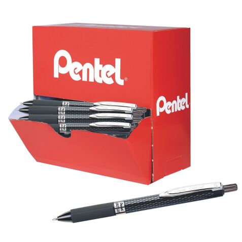 Pack von 36 Kugelschreiber Pentel OH! Gel schwarz + 12 gratis