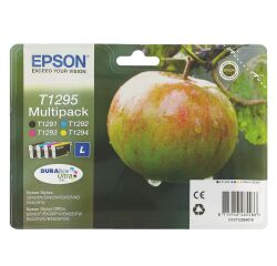 Epson T1295 / C13T12954010 Pack 4 Cartuchos originales negro + tricolor alta capacidad (400 + 3 x 580 páginas)